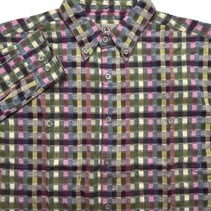 The Territory Ahead Textured Plaid Shirt L/T Southwest Heritage Cotton Mutli Y2K
